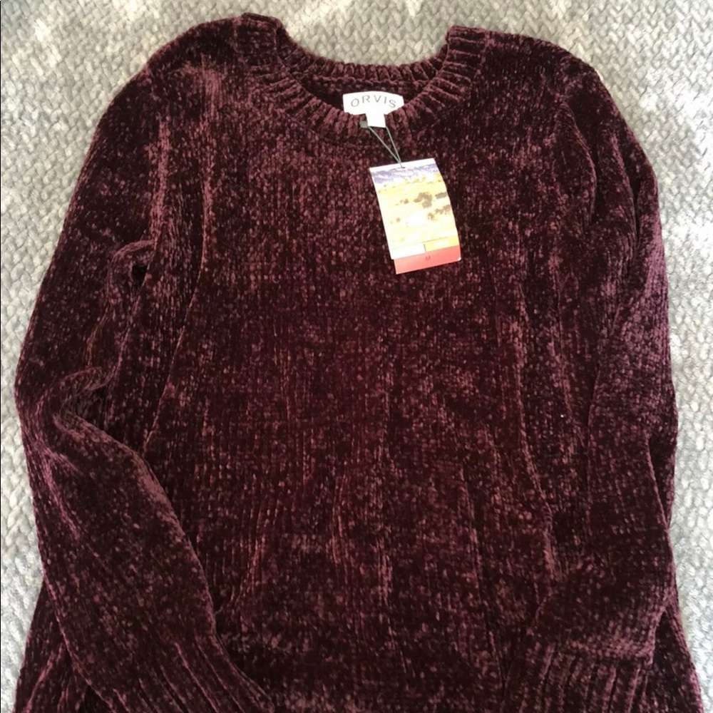 NWT ORVIS SOFT MEDIUM MAROON SWEATER